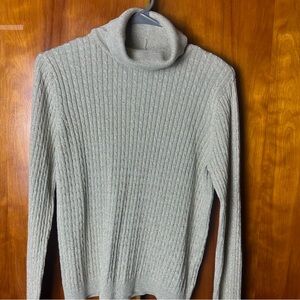 jeanne pierre cable knit turtle neck sweater M